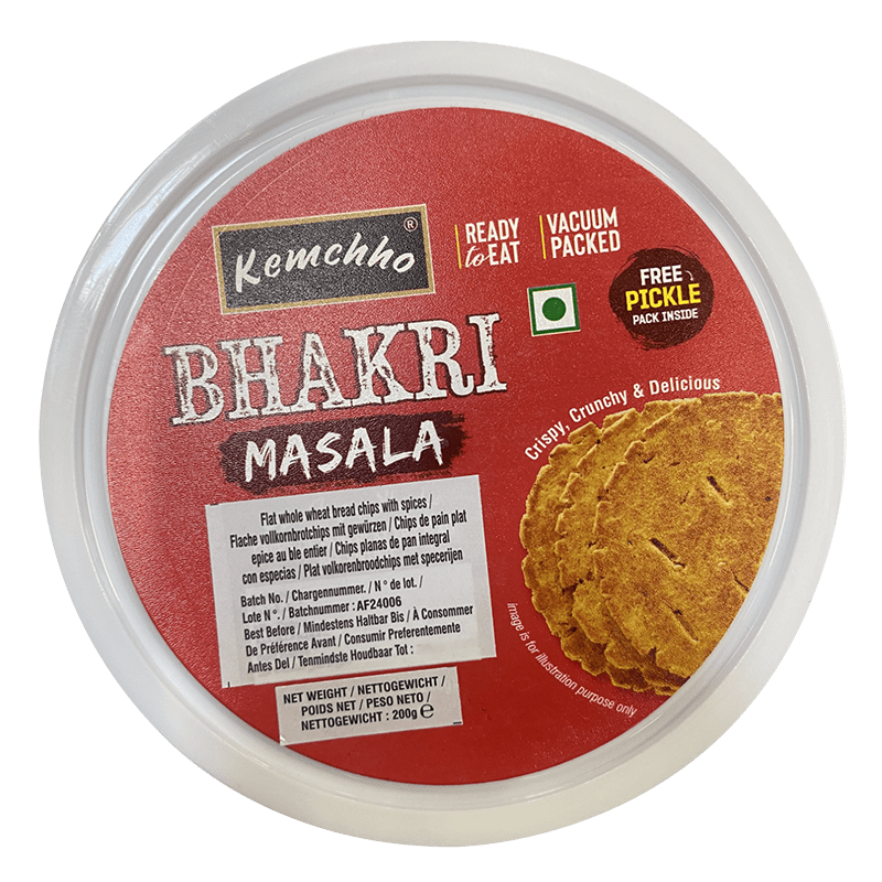 Kemchho - 200g Dry Masala Bhakari with pickle pack